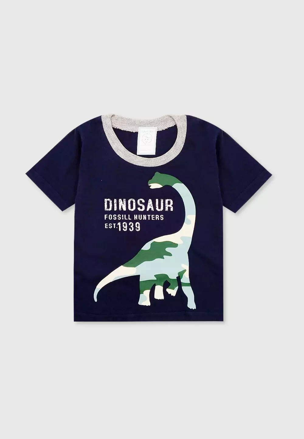 Wakakids Setelan Bayi Laki Laki Baju Lengan Pendek Anak Usia 6 Bulan Hingga 12 Bulan Set Celana Jeans Motif Dinosaurus 3238 Navy
