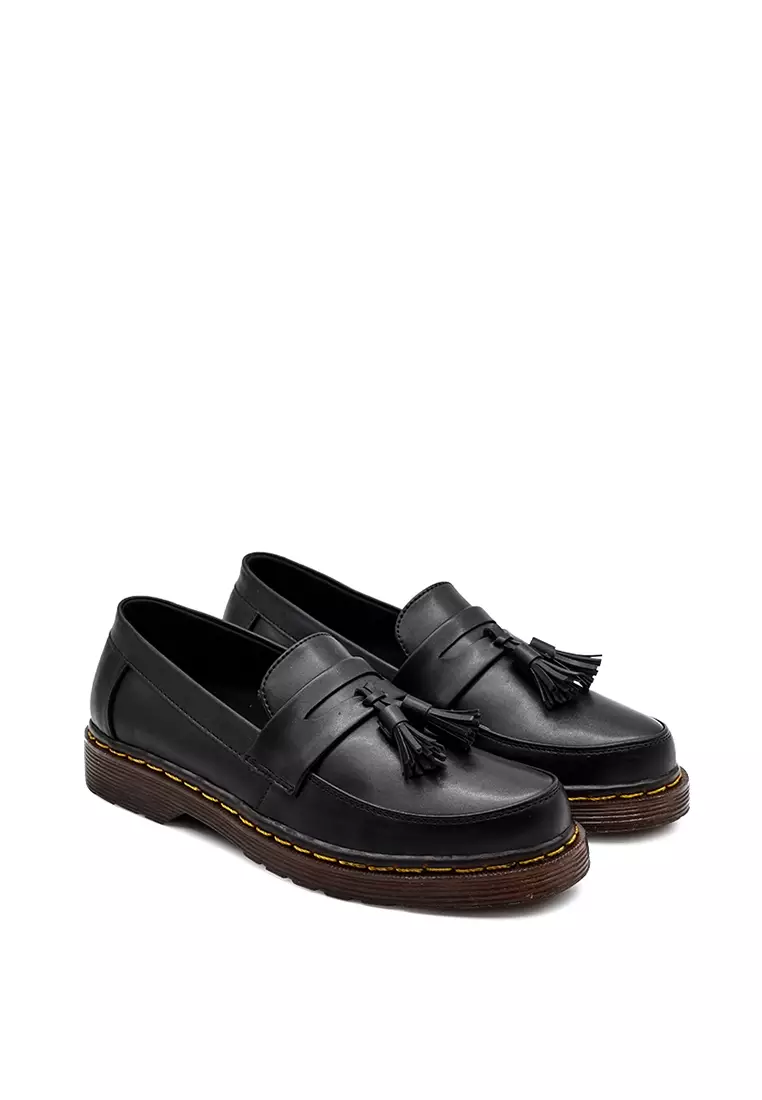 Lvnatica Retro Black Gum Dress Shoes