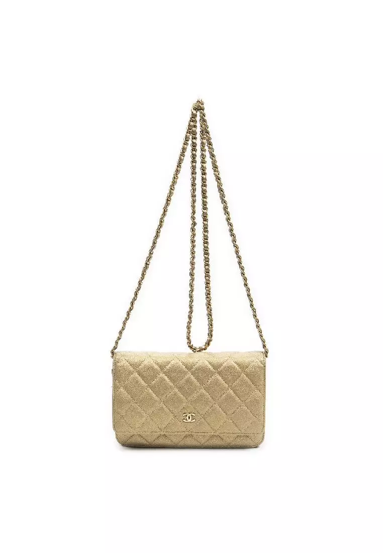 Chanel wallet on chain hot sale pre owned