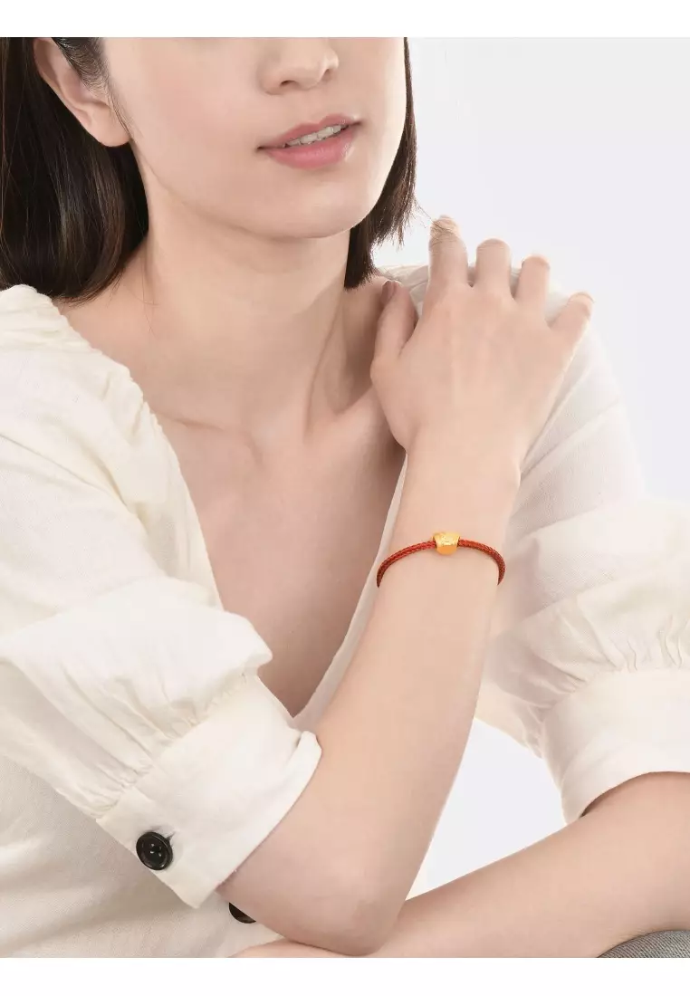 999 Gold Yuanbao Charm for Women & Men 90838C  [Bracelet not included]
