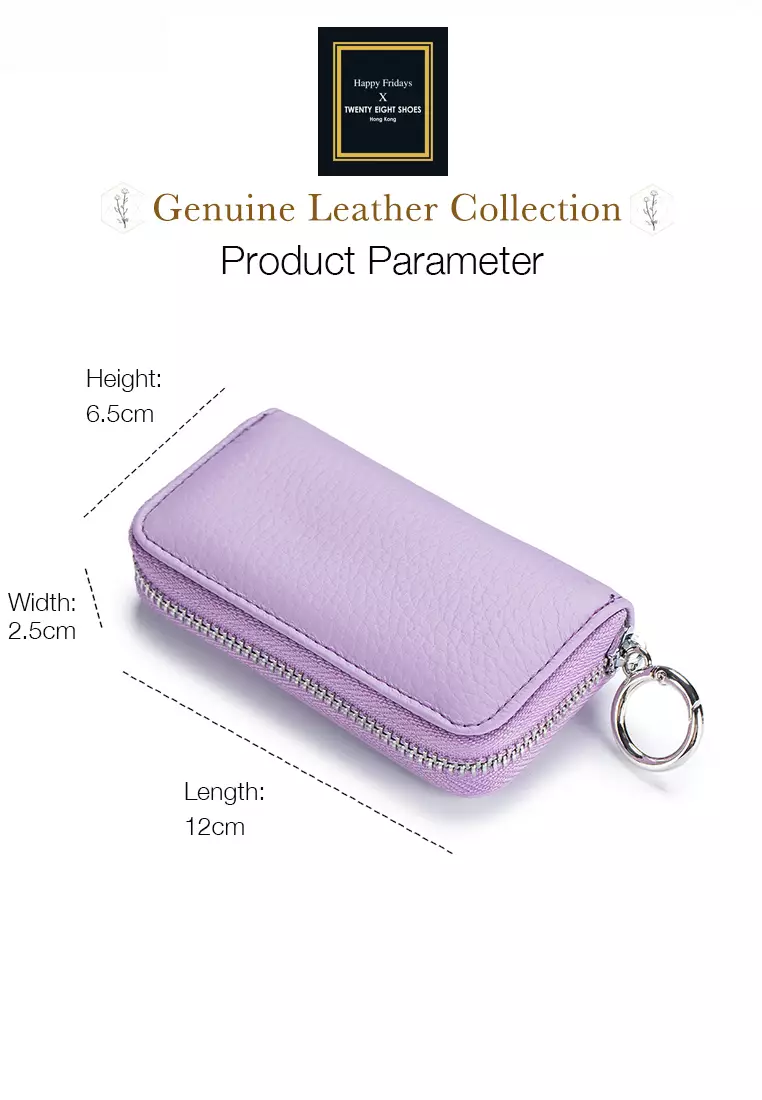 Full Grain Leather Zipper Key Case JW AN-3443