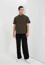 oversized black polo shirt