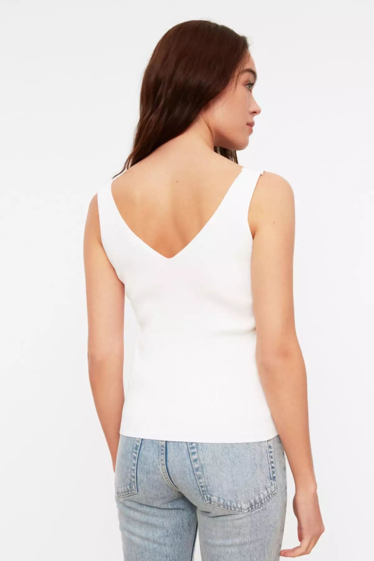 V-Neck Rib Tank Top
