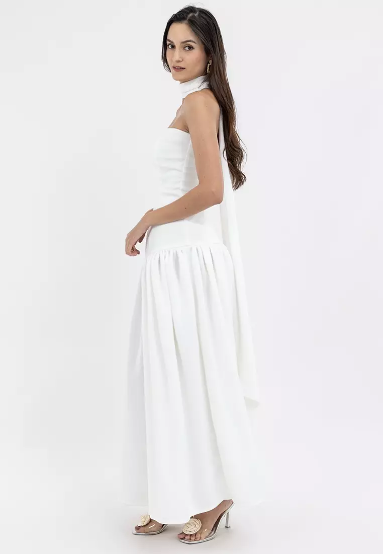Amaya Bandeau Drop Waist Maxi Dress