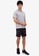ZALORA ACTIVE grey Mock Neck Stripes Detail T-Shirt EDA2FAA3668706GS_4
