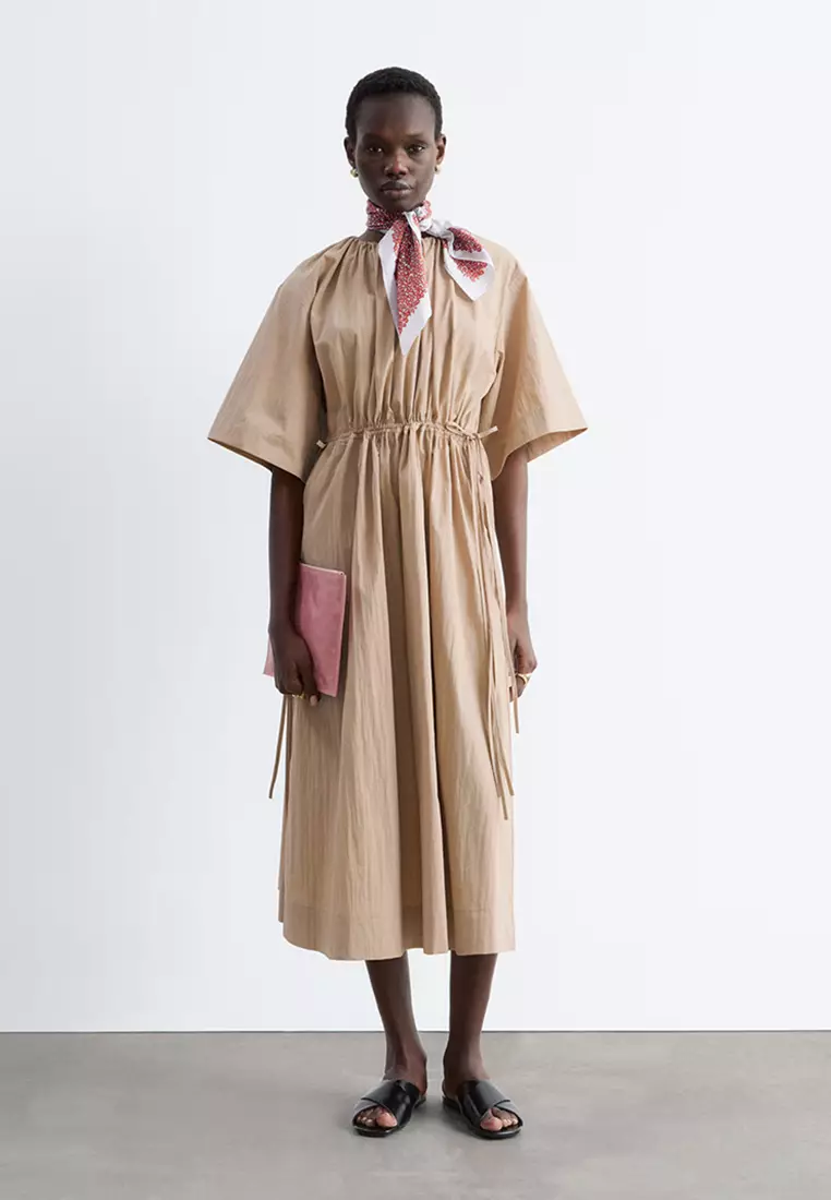Drawstring Midi Dress
