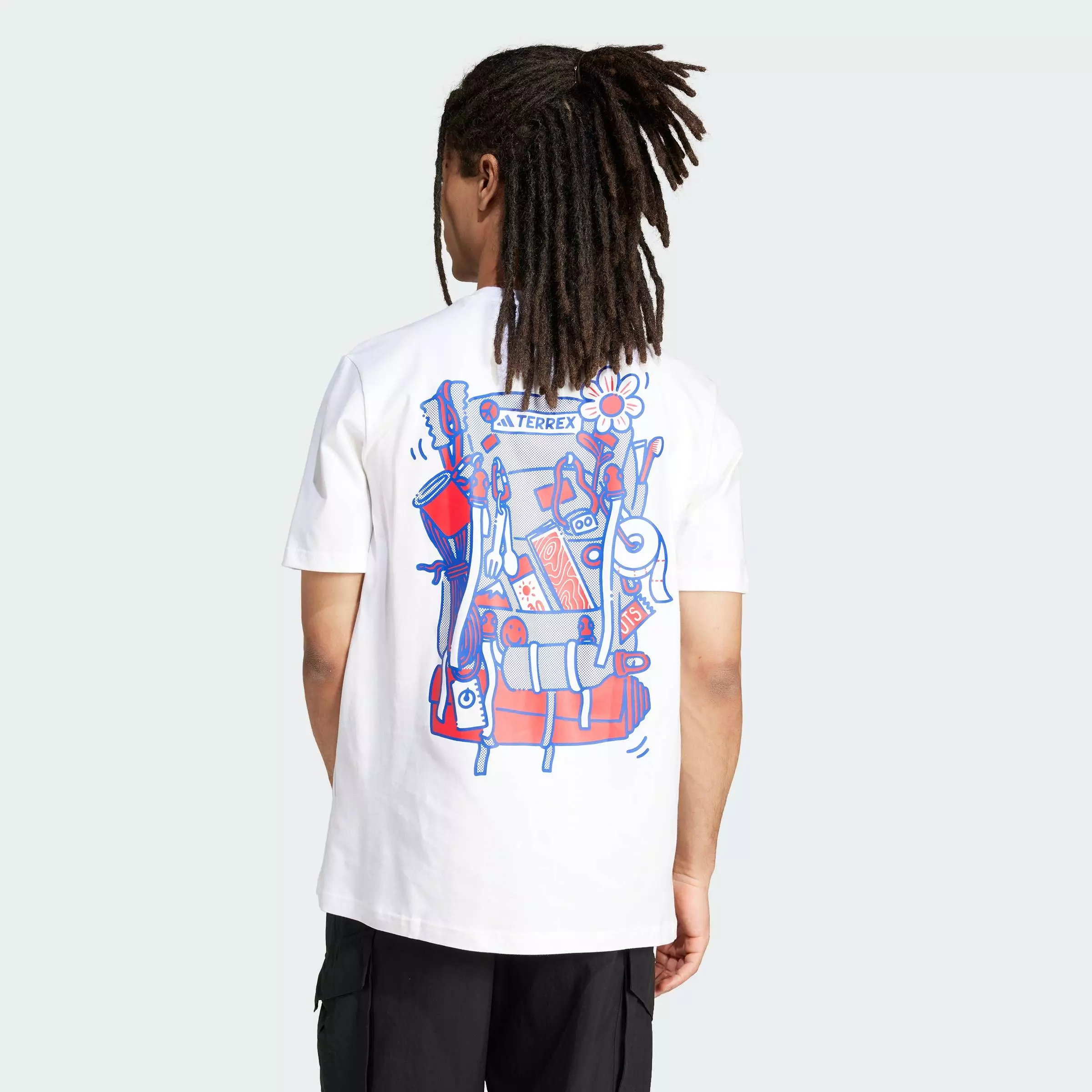 Hiking Terrex Graphic Tee Men White JI9164