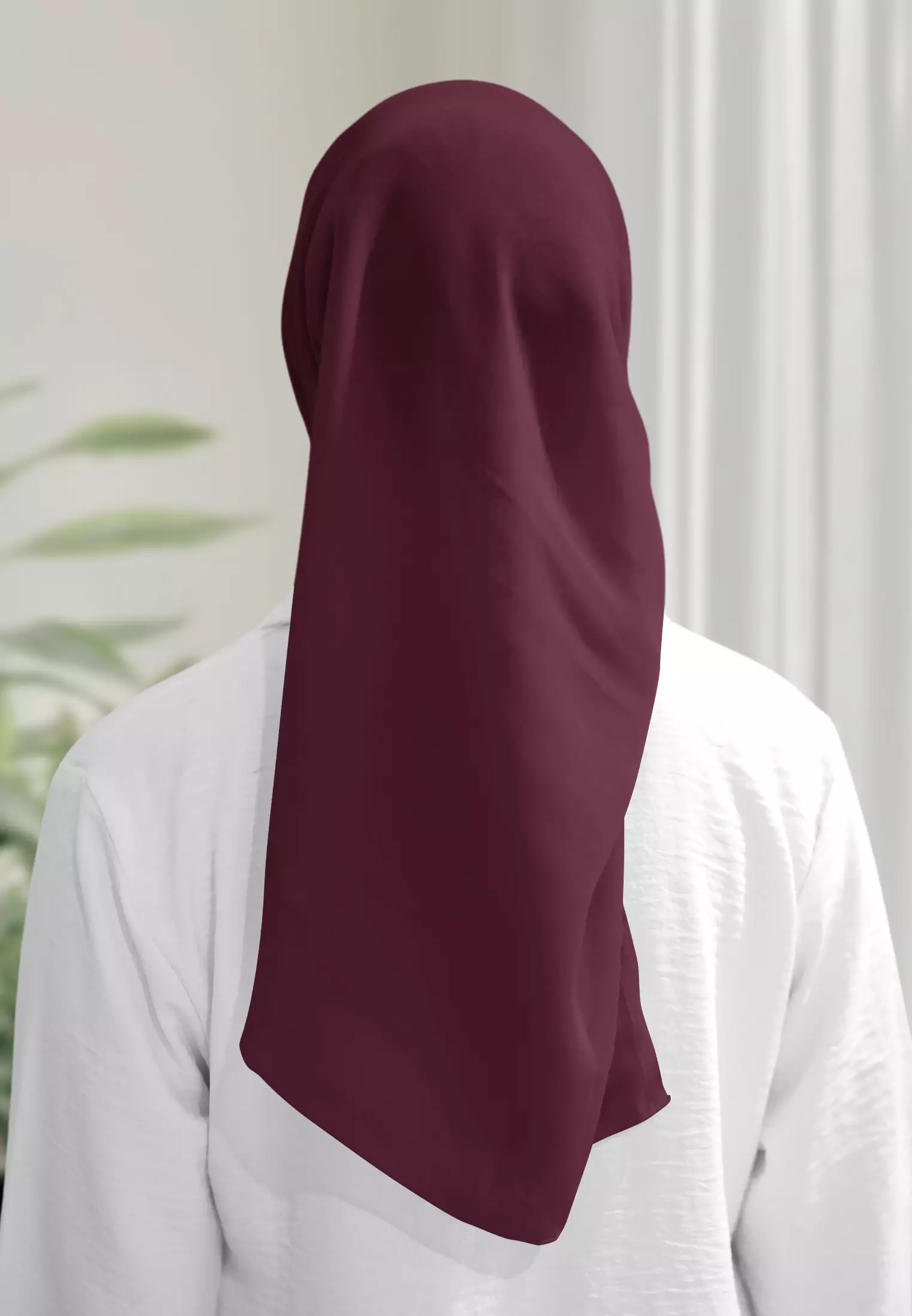 Haura Scarf Paris | Hijab Segiempat | Plain Paris Hijab Polos - Potent Plum