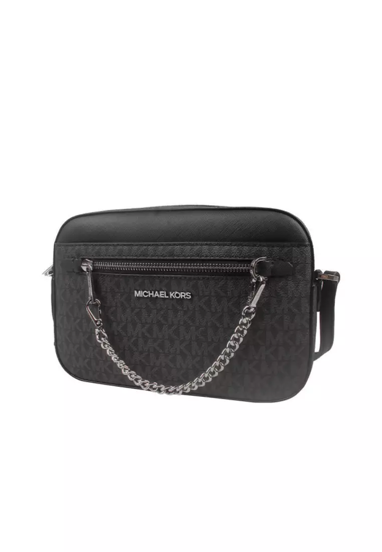 Jet Set Large Logo Crossbody Bag In Black 35S1STTC9B