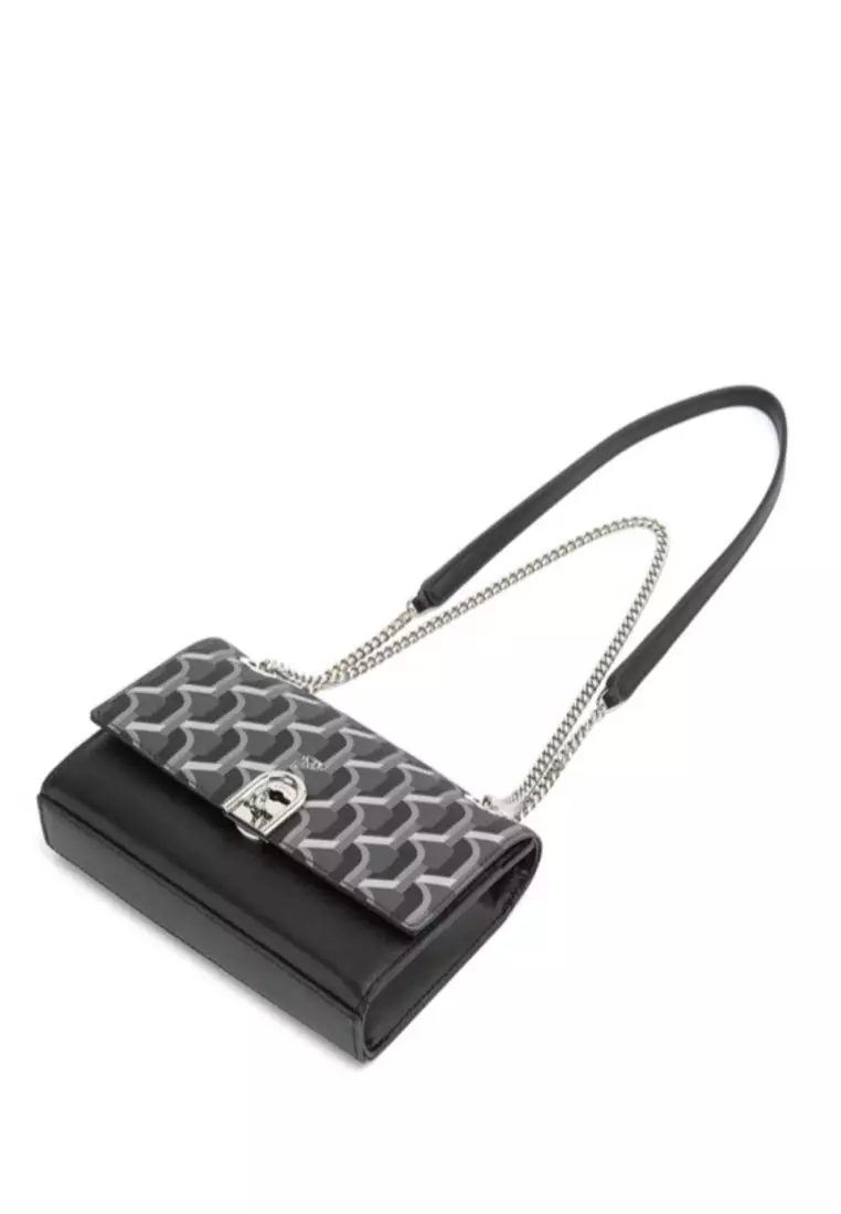 韓国大人気[rosa.K]AMELIE MONOGRAM SHOULDER SECRET BLACK_SM Promo Rosa.k Amelie Monogram Shoulder Secret Black Ss Diskon