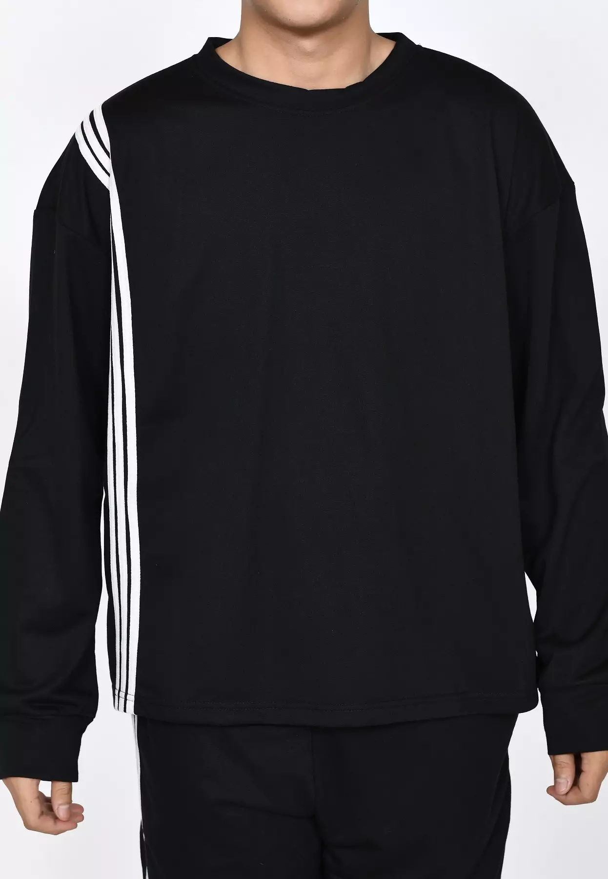 Tristan Set Sporty Wear BLACK- Setelan Training Pria Running Gym Casual Sport