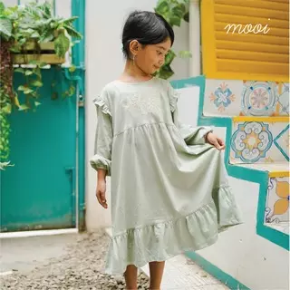 Mooi Dress Anak Gamis Anak Perempuan Raya Collection Madinah Gamis - Khaki
