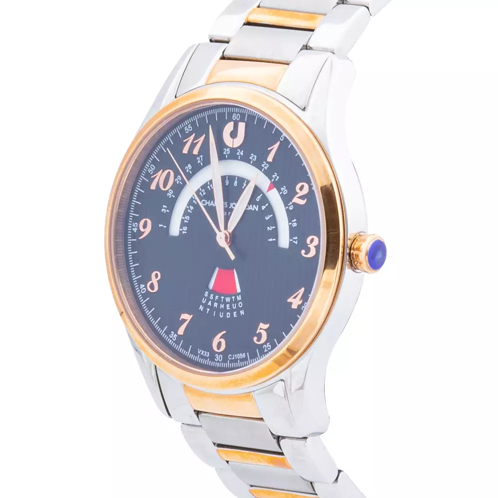 Charles Jourdan CJ1056-1634- Jam Tangan Pria - Silver Rosegold