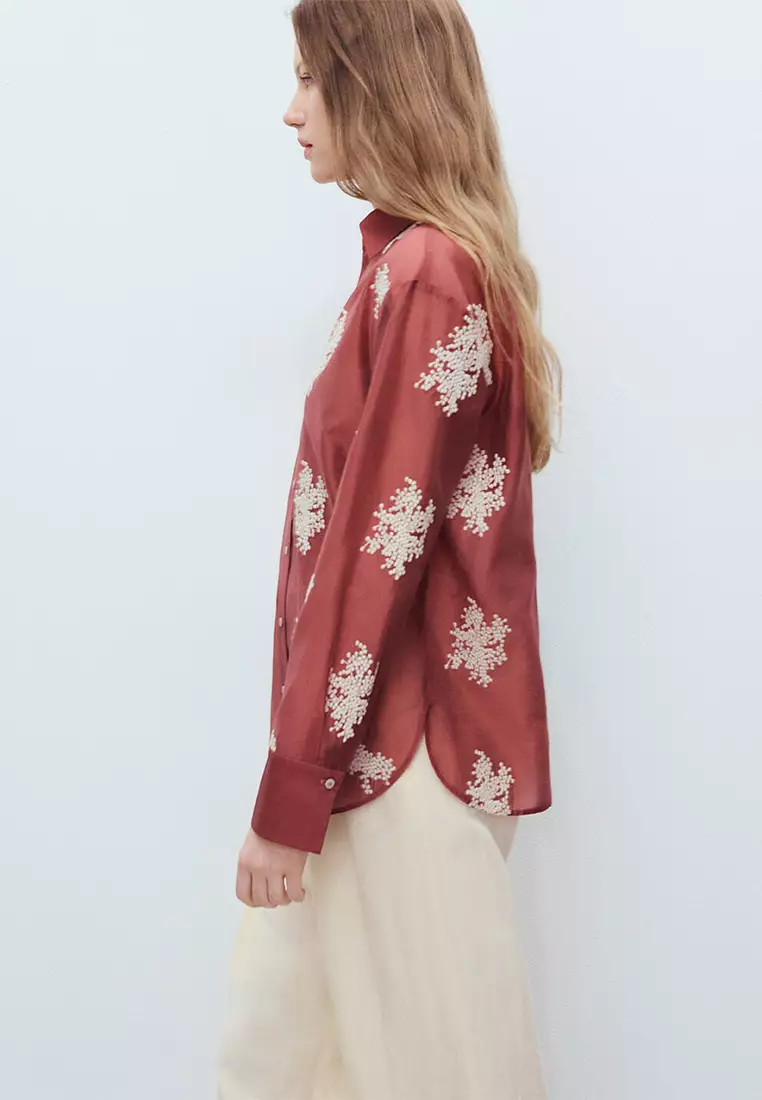 Embroidered Semi-Transparent Shirt