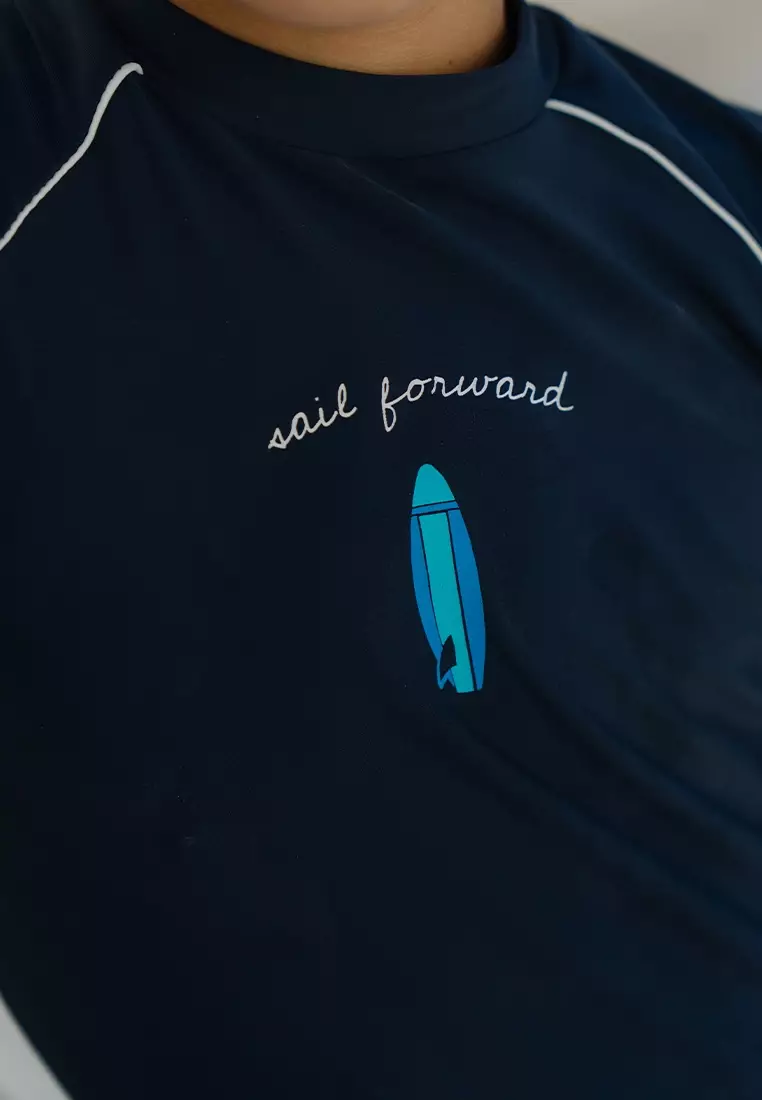 Bleu Marine Unisex Long Sleeves Diving Swimwear - Dark Saphire