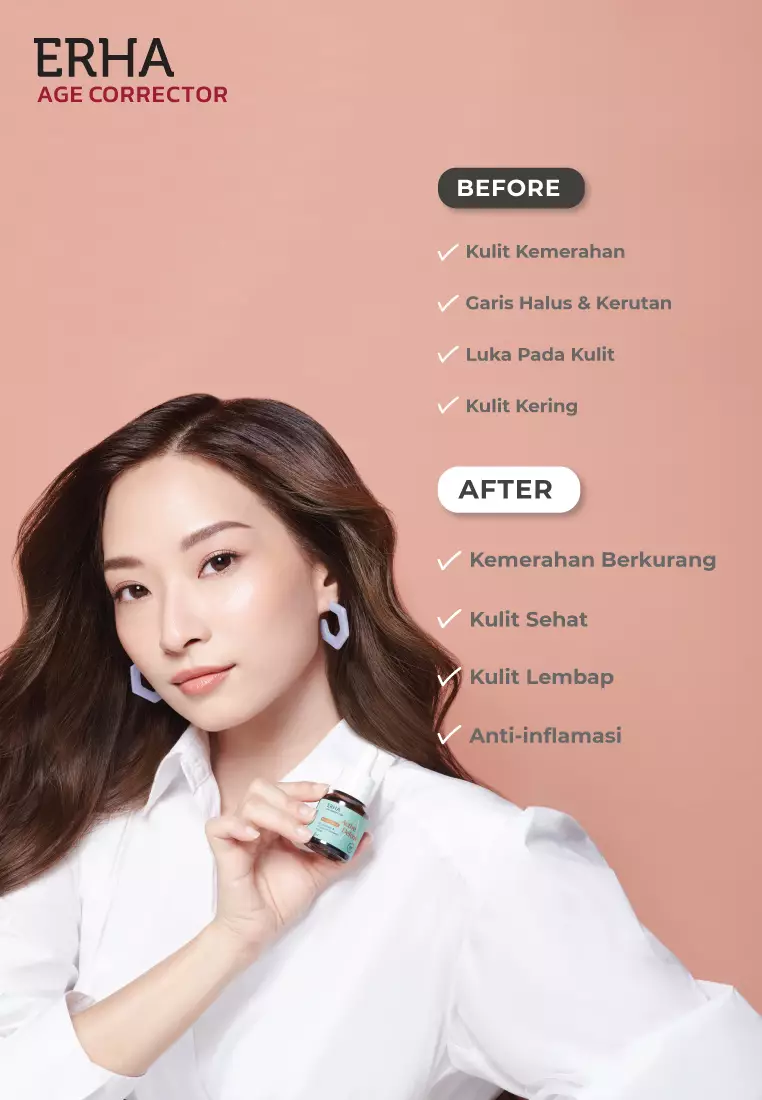 ERHA Age Corrector Active Defense Booster 15ML - Anti Aging Booster | Microbiome & 5 Tipe Growth Factor | Skin Barrier | Melembabkan | Mengurangi Kemerahan | Meningkatkan Kesehatan Kulit | Menyamarkan Tanda Penuaan