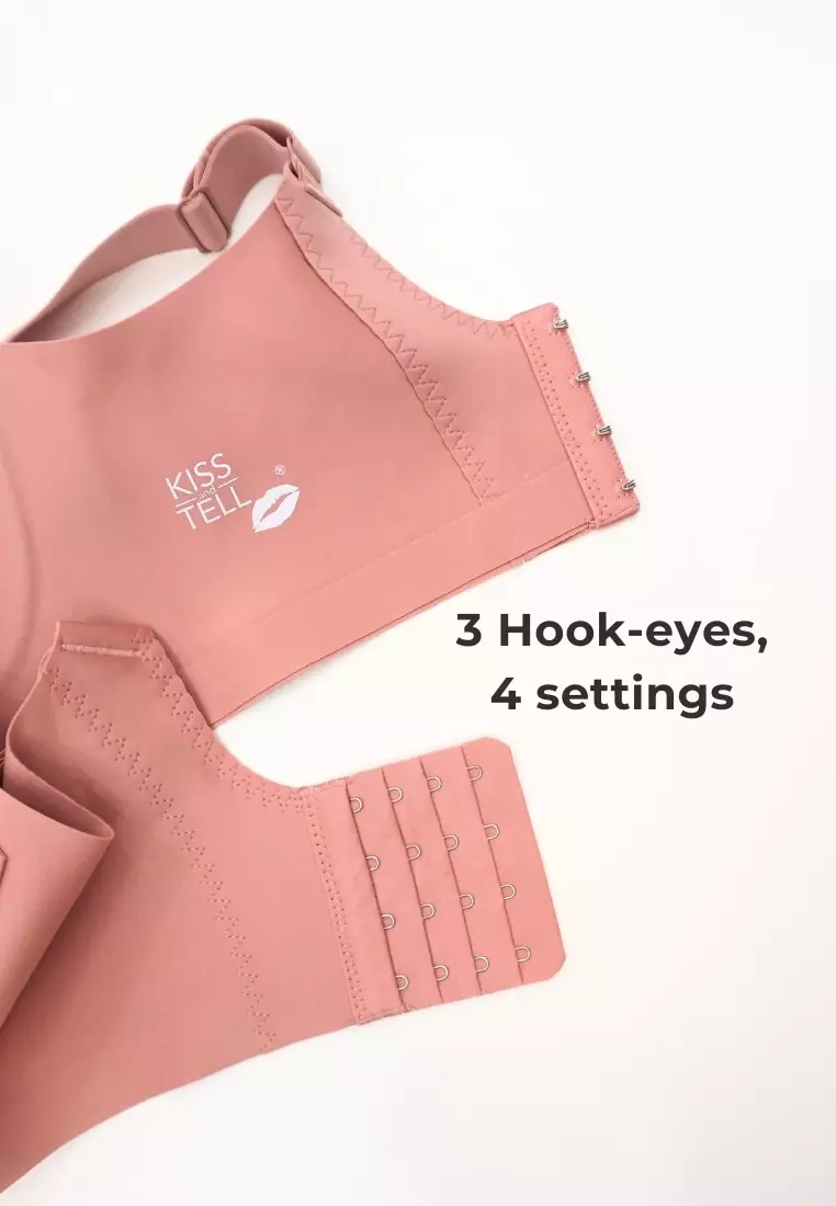 Premium Wynter Plus Size Seamless Wireless Support Bra in Pink