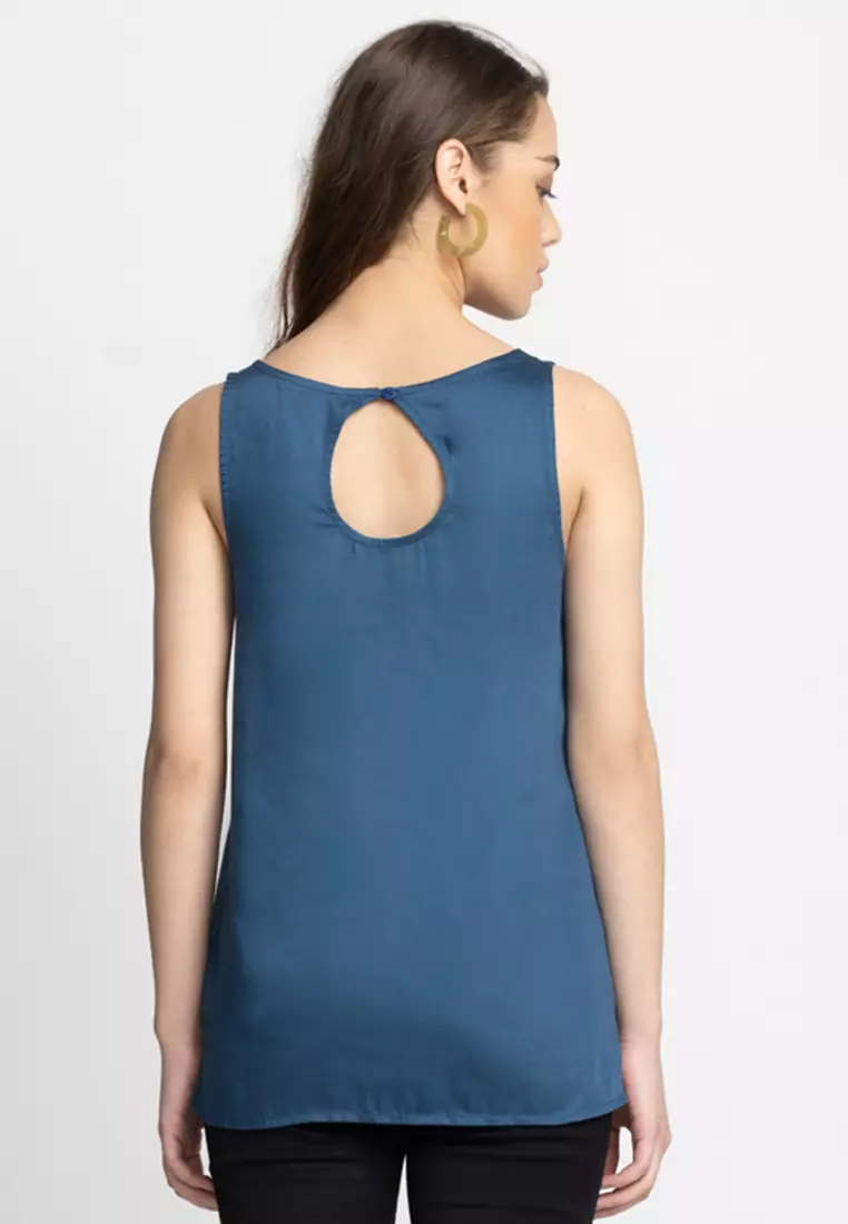 Lorna Jane Womens Size XS Tank Navy Blue RRP $49.99(s)