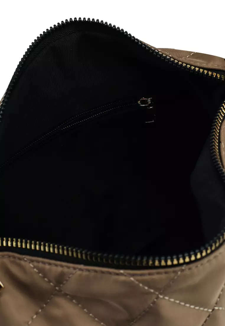 Quilted Nylon Convertible Shoulder Bag