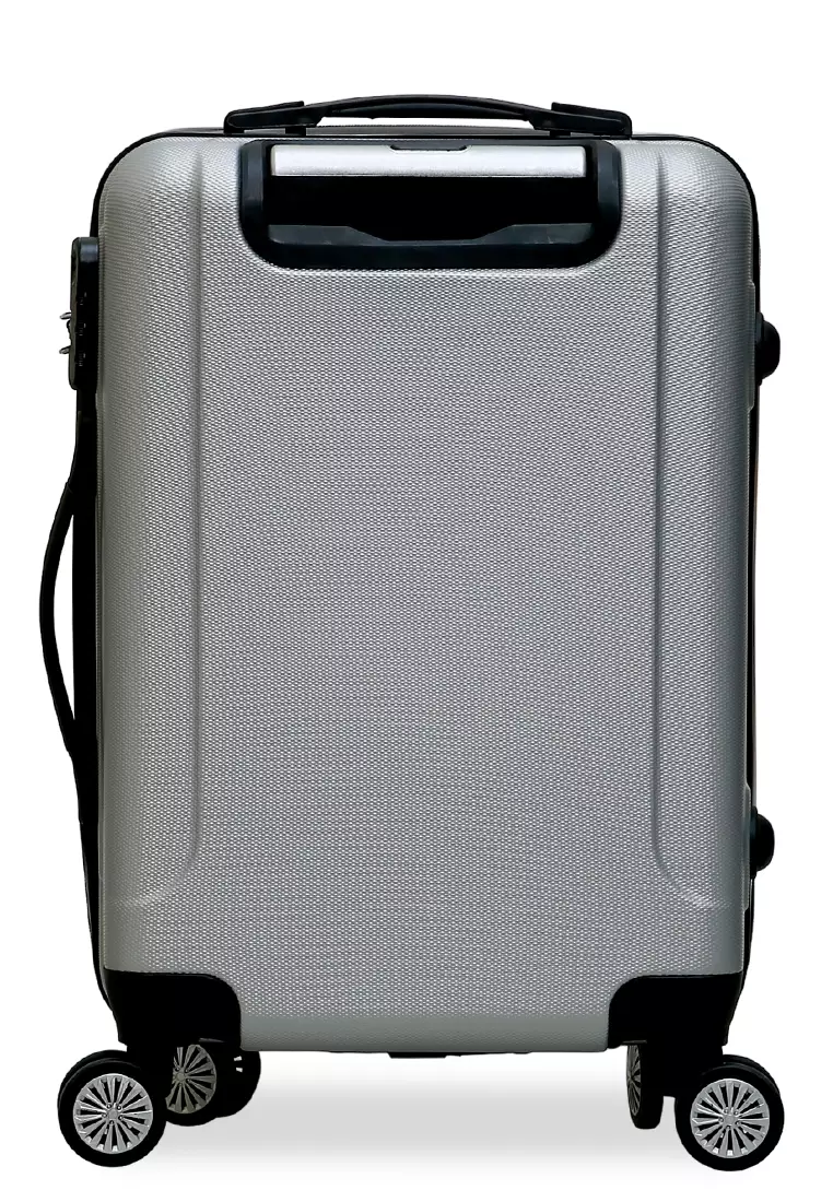 Carlton Koper Cabin Hardcase Unisex Size 20Inch Suitcase Combination Lock Large Compartment Material ABS+PVC Coated ORIGINAL - Silver