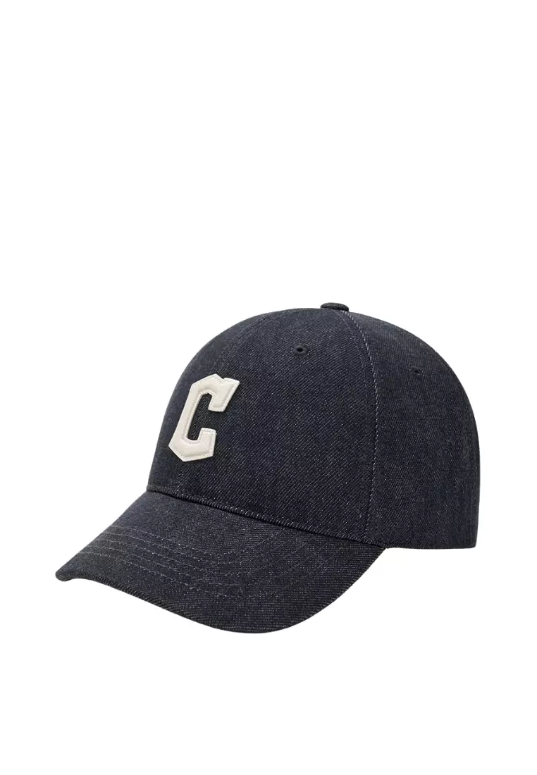 ★MLB Korea★ Denim New Structure Ball Cap CLE Charcoal Gray Jual MLB Korea Denim New Structured Ball Cap - Cleveland