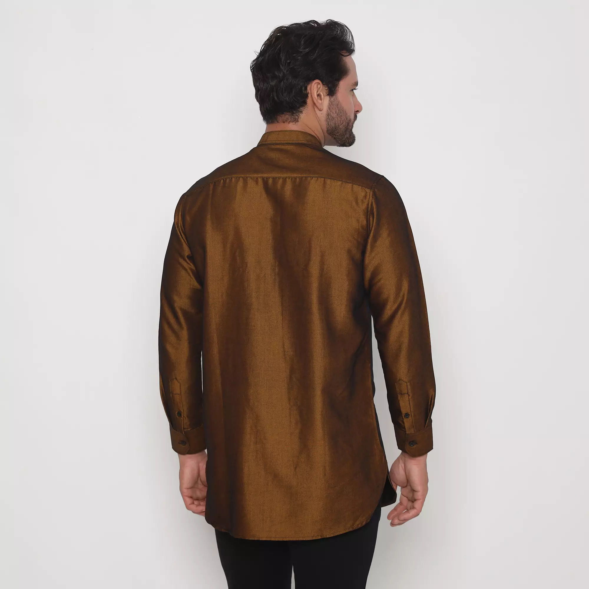 Platini Kemeja Pria Koko Kurta Shanghai Lengan Panjang Kuning 86010