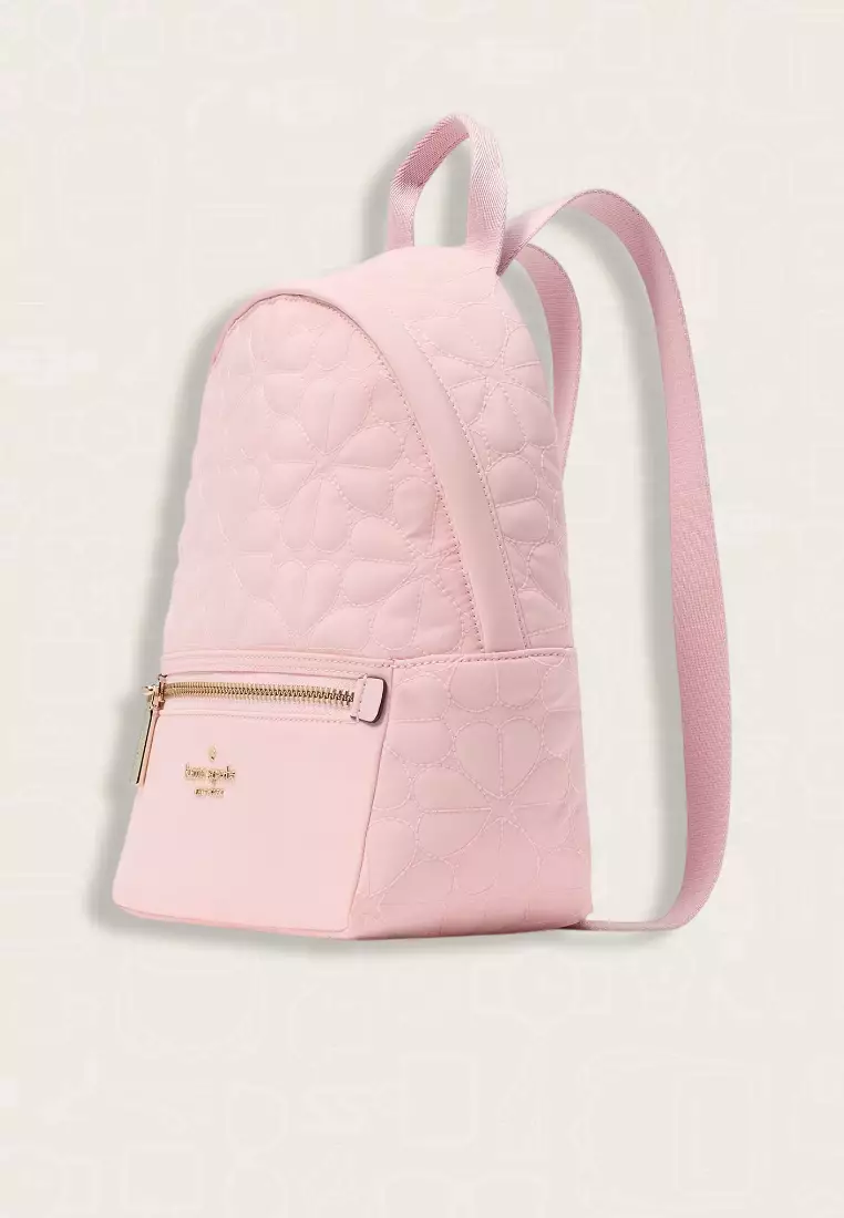 Kate Spade Spade Flower Quilted Fabric Small Backpack Pink Horizon
