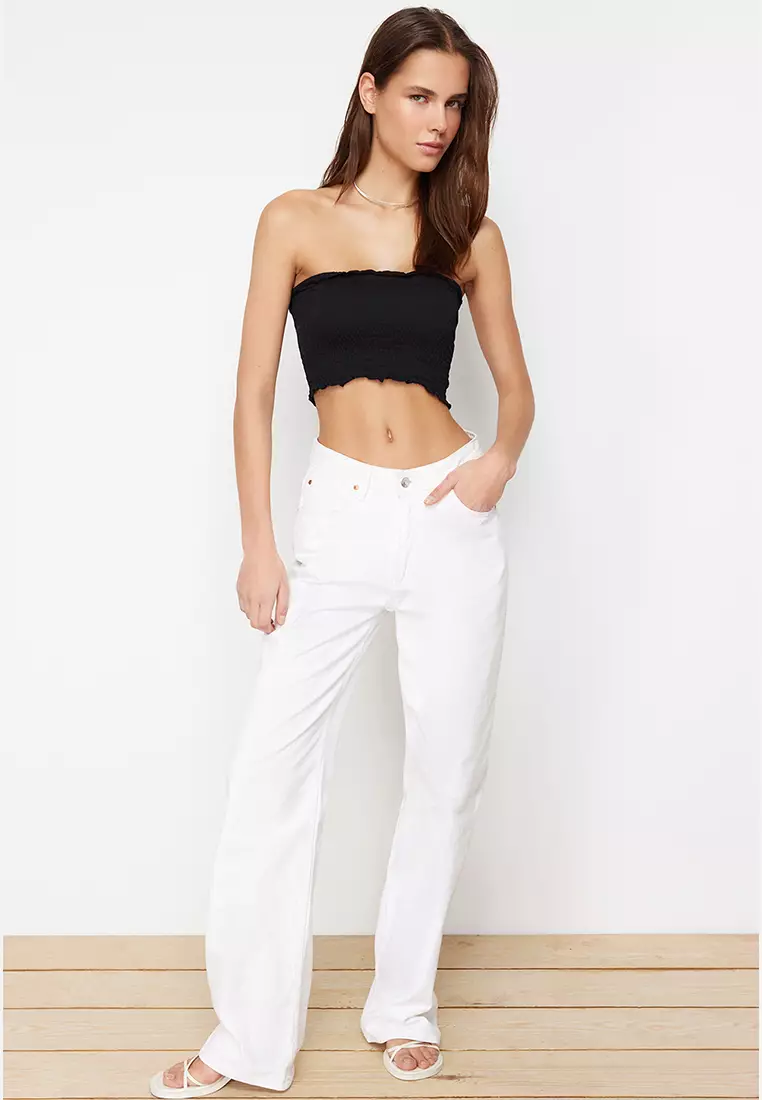 Smocked Crop Top