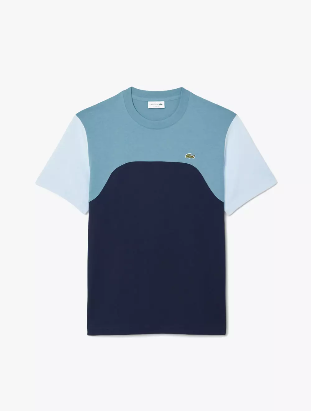 Cotton Jersey Colour-Block T-Shirt - Blue