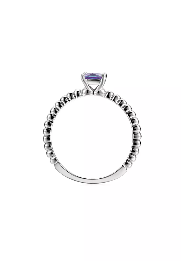 [ Alexandrite Collection ] Simple Square Alexandrite Ring WG - Cincin Alexandrite s925 by Her Jewellery