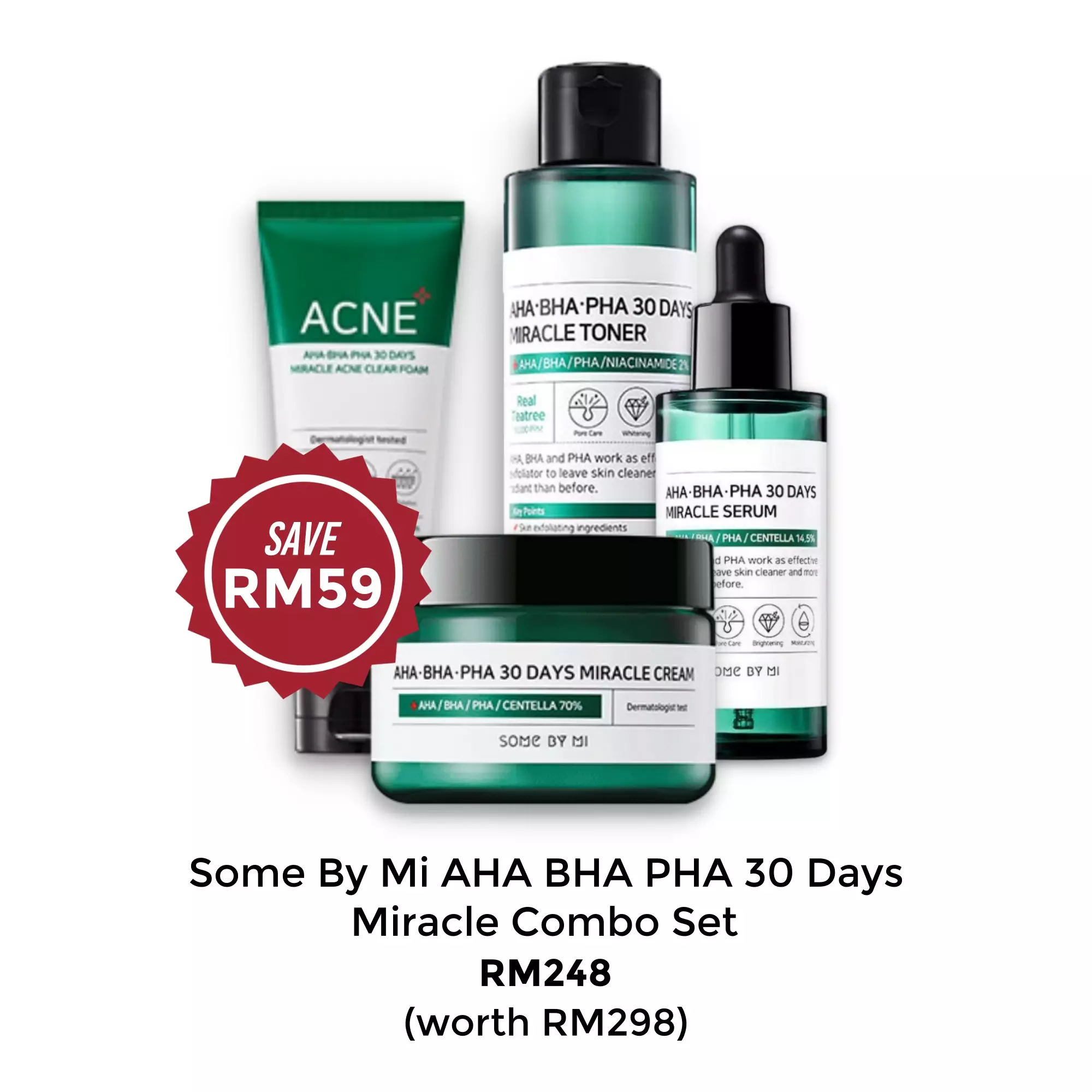 Buy Some By Mi Some By Mi AHA BHA PHA 30 Days Miracle Combo Set Online