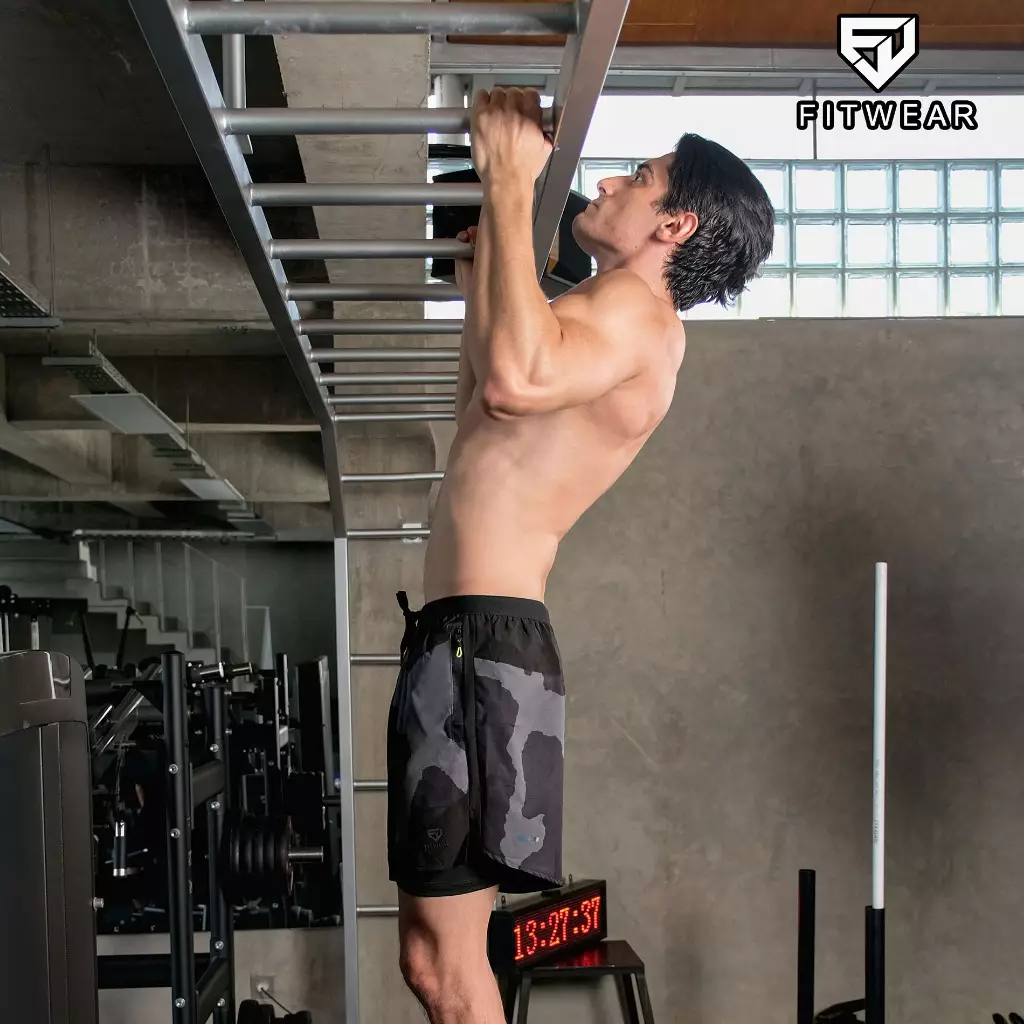 Fitwear - Celana Lari + Inner Dryfit Pria CHARLES HALF PRINTED - BLACK