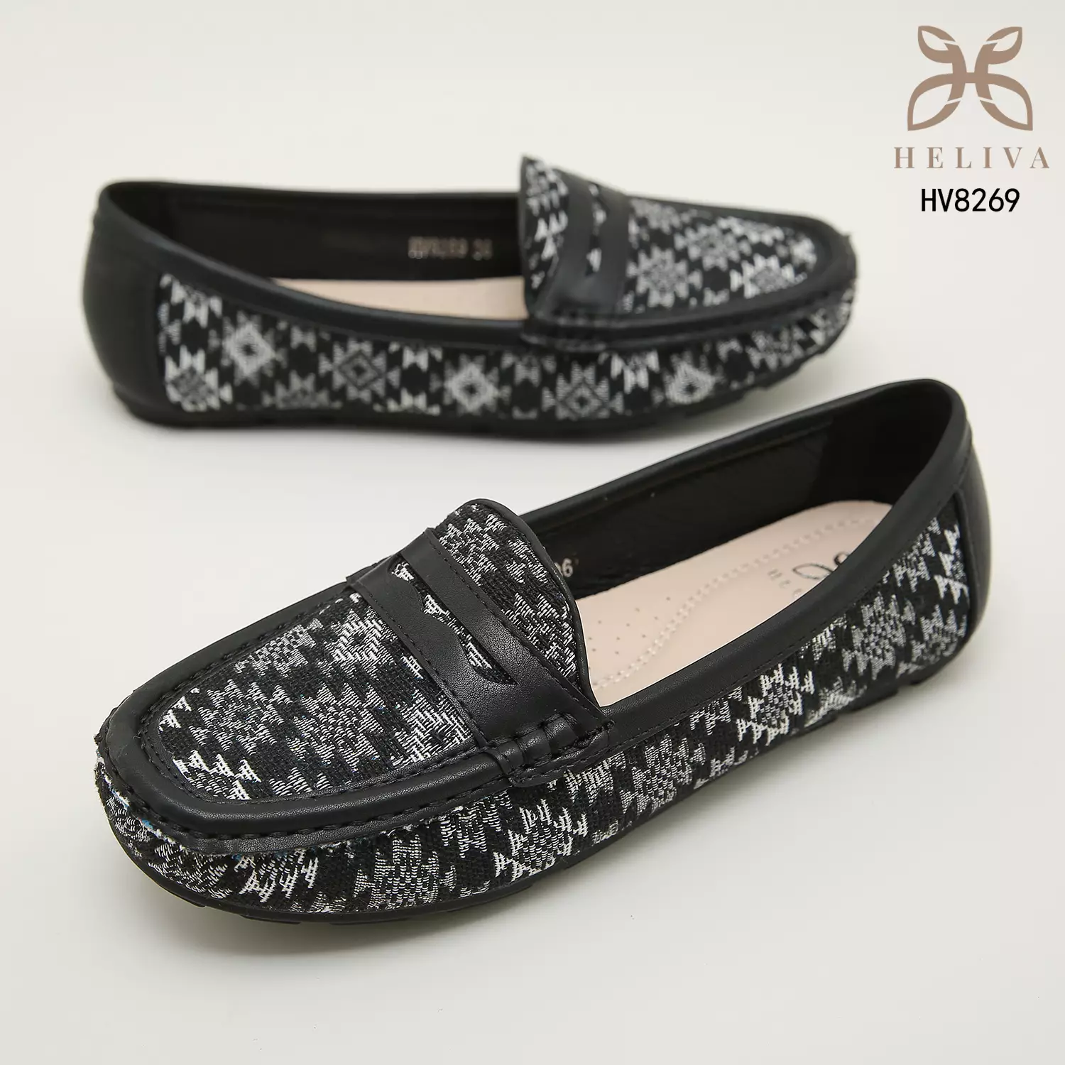 Heliva Claudia  Lady Loafers Slip On Anyaman Style