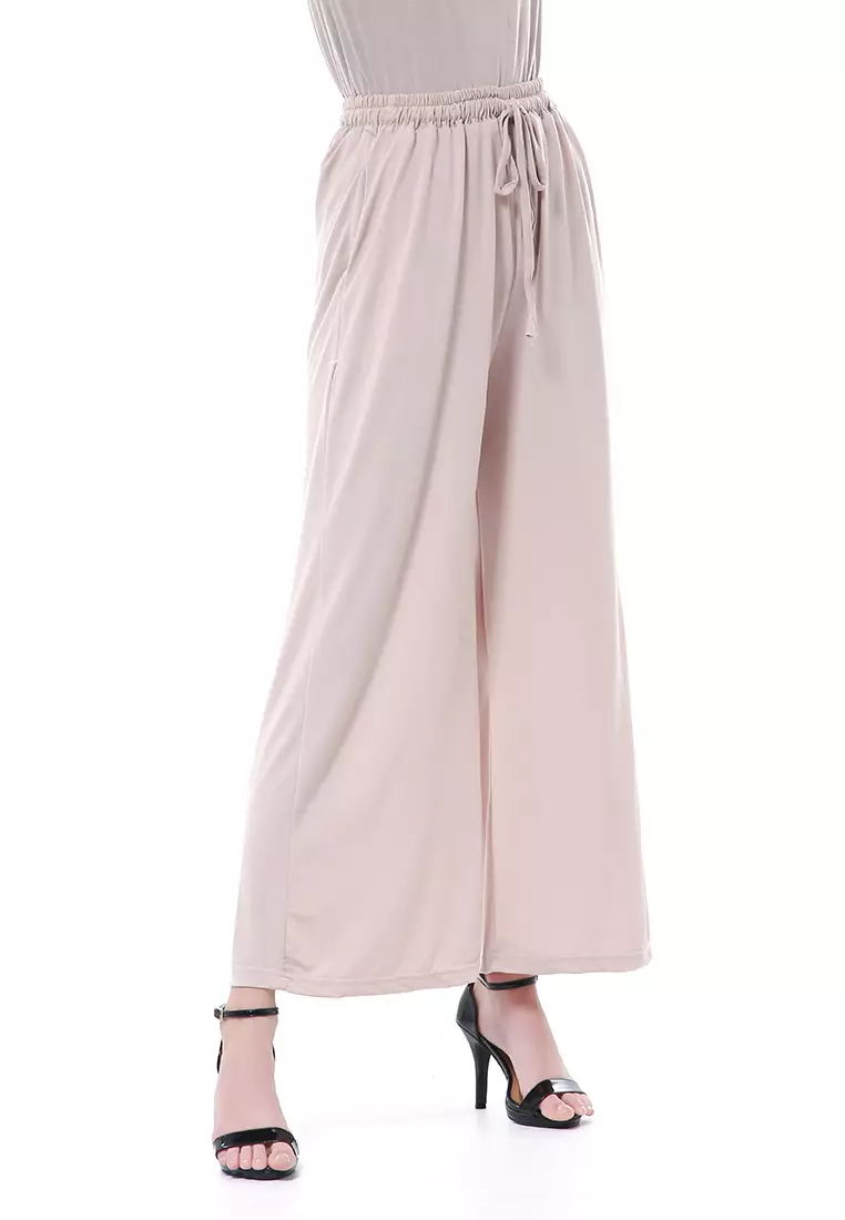 Nana Celana Kulot Bawahan Wanita Regular Fit Premium Quality - Cream