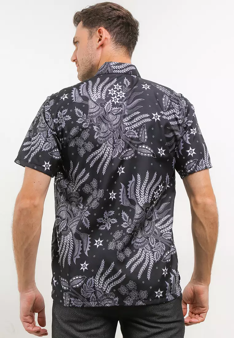 Manggar Kemeja Batik Exclusive Premium Pria Casual Modern Lengan Pendek