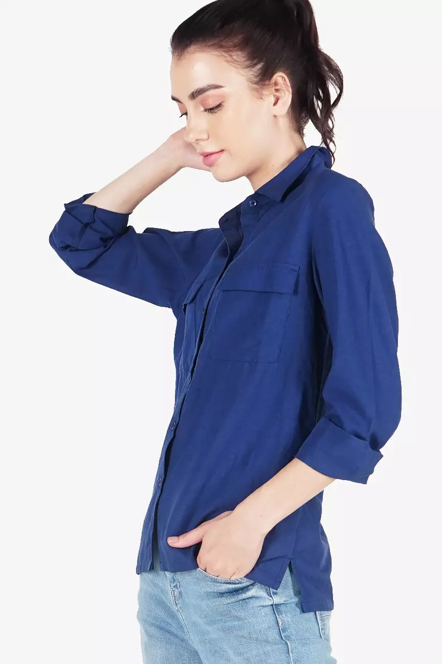 Kemeja Wanita Janny Navy