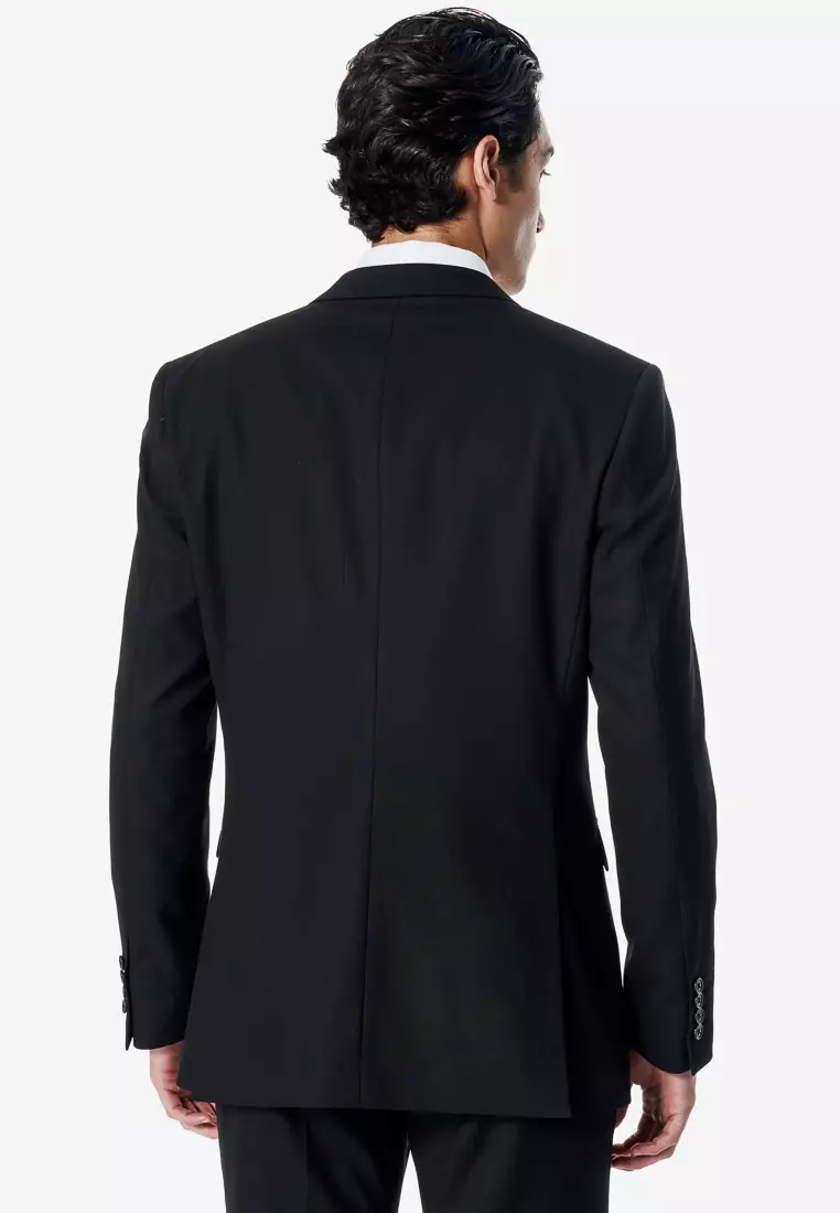 黑色修身版西裝外套(可機洗)