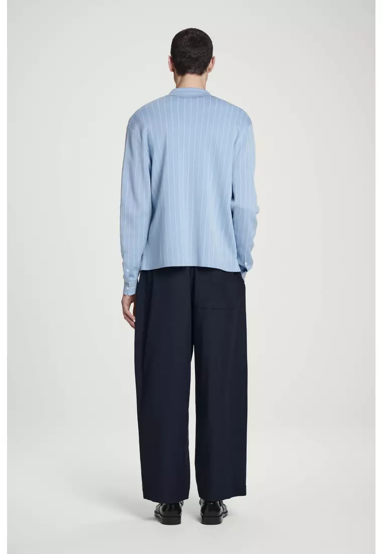 BARREL-LEG DRAWSTRING TROUSERS