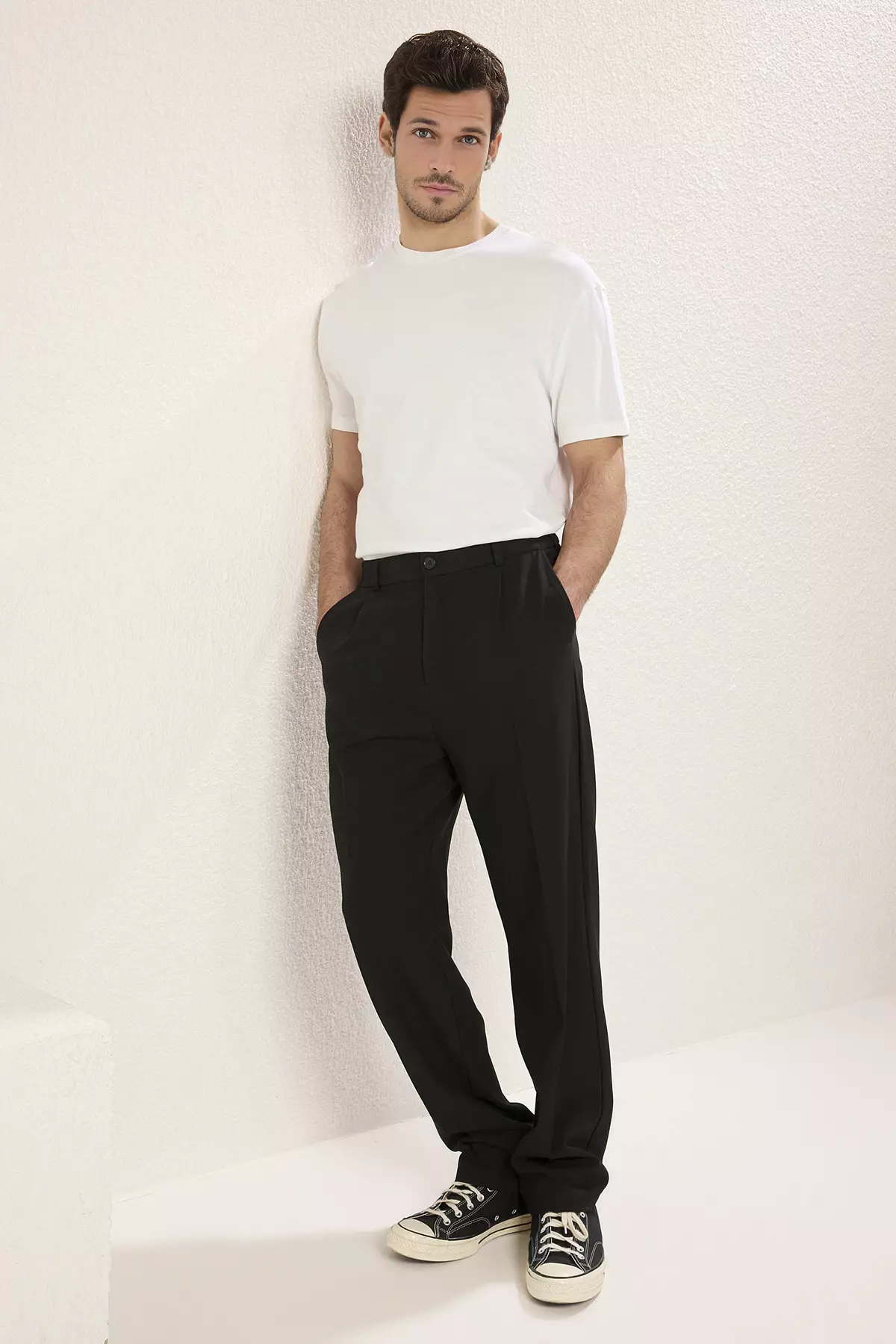 Baggy Fit Wide Leg Trousers