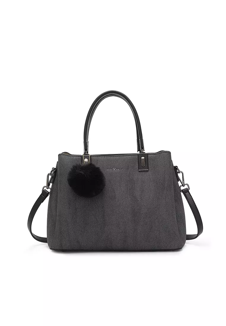 Women's Top Handle Bag / Sling Bag / Crossbody Bag / Shoulder Bag (Tas Tangan Wanita / Tas Selempang Wanita / Tas Bahu Wanita) - Hitam