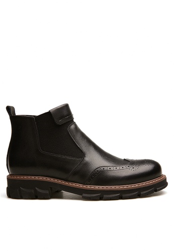 Twenty Eight Shoes black Stylish Leather Elastic Boots VMB12630 43328SH390E39AGS_1