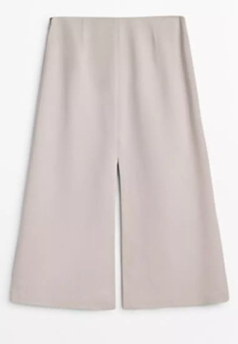 ★ Massimo Dutti★ Midi skirt with frill details on semi-lo Midi skirt with ruffle detail · Chocolate · Sunglasses
