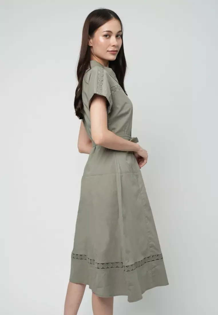 Aubriella Dress with Chest Trimming