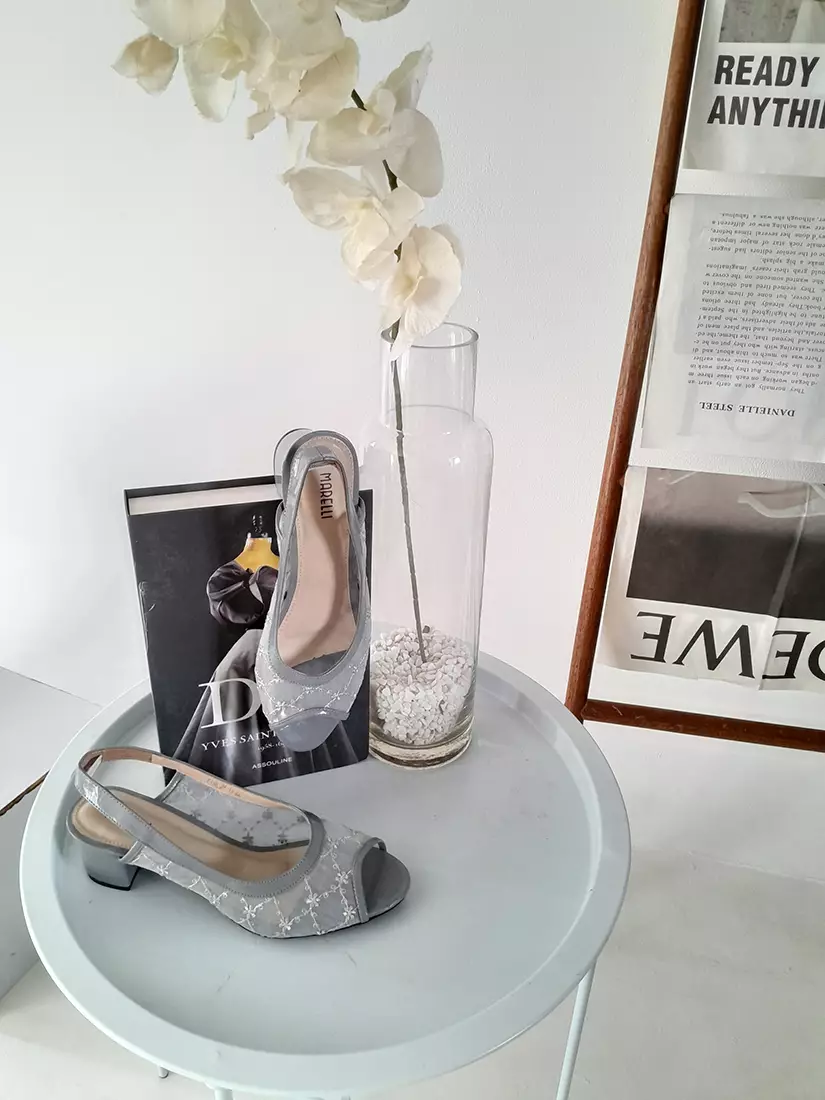 Sena Sepatu Sandal Mesh Wanita Hak 5 cm