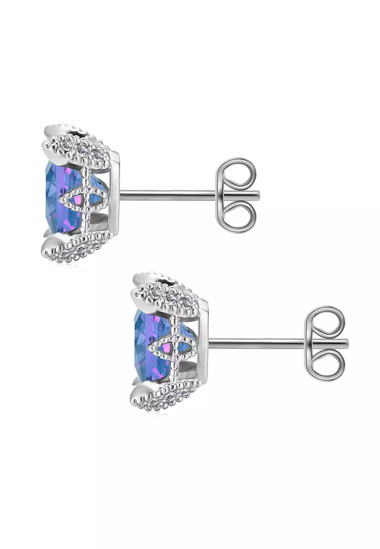 [Alexandrite Collection] Ivana Alexandrite Earring WG - Anting Silver S925 by Her Jewellery