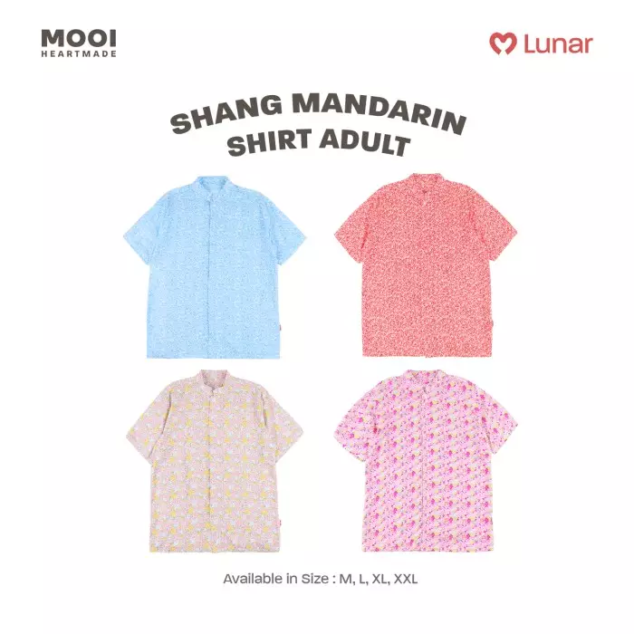 Mooi Kemeja Dewasa Lunar Collection Shang Mandarin Shirt Adult - Pink Fushia