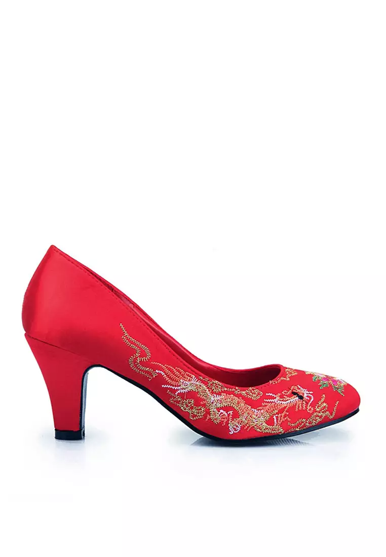 Discount on Twenty Eight Shoes  shoes - SKU: VANSA 7cm Embroidered Bridal Shoes VSW-P20282