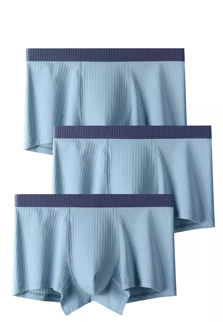 Buy ZITIQUE 3 Piece of Pack - Spring Men's Cotton Solid Color Thin  Breathable Underwear 2024 Online