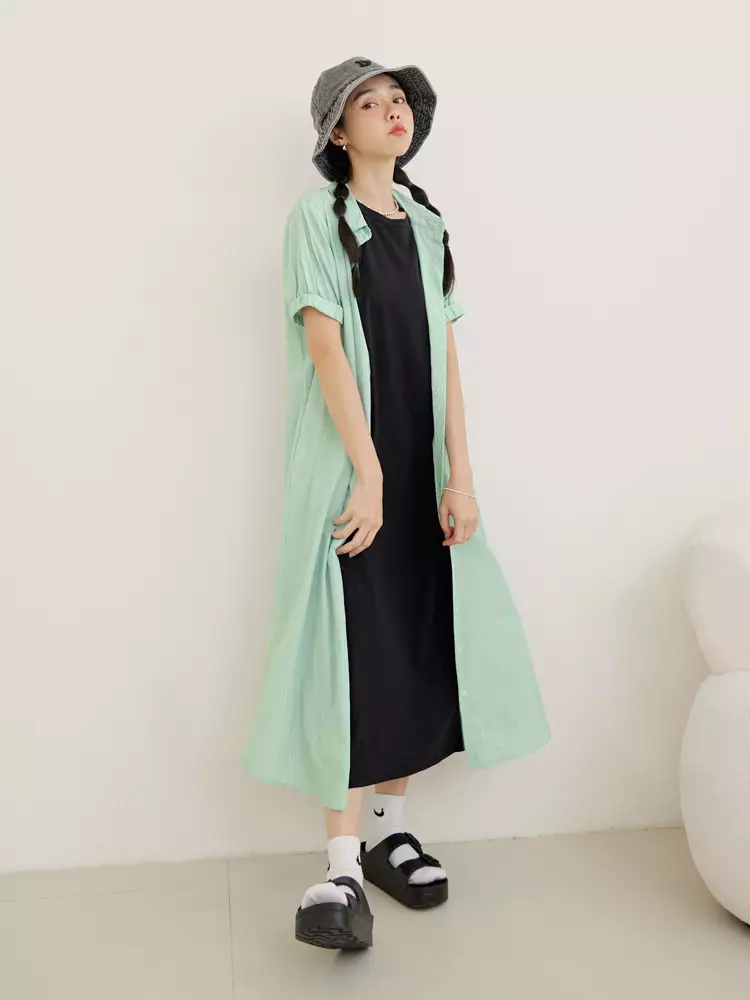 Maxi dress with long cardigan shop
