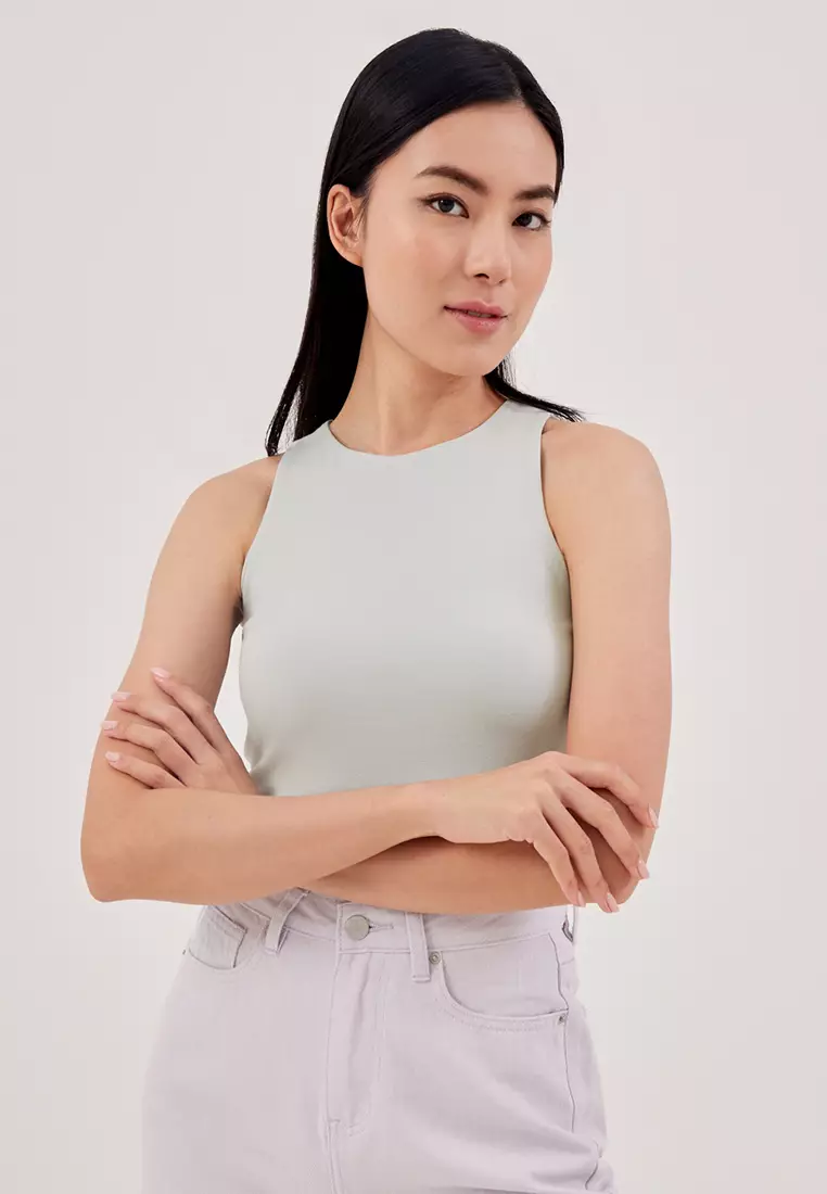 Alia Jersey Round Neck Tank Top